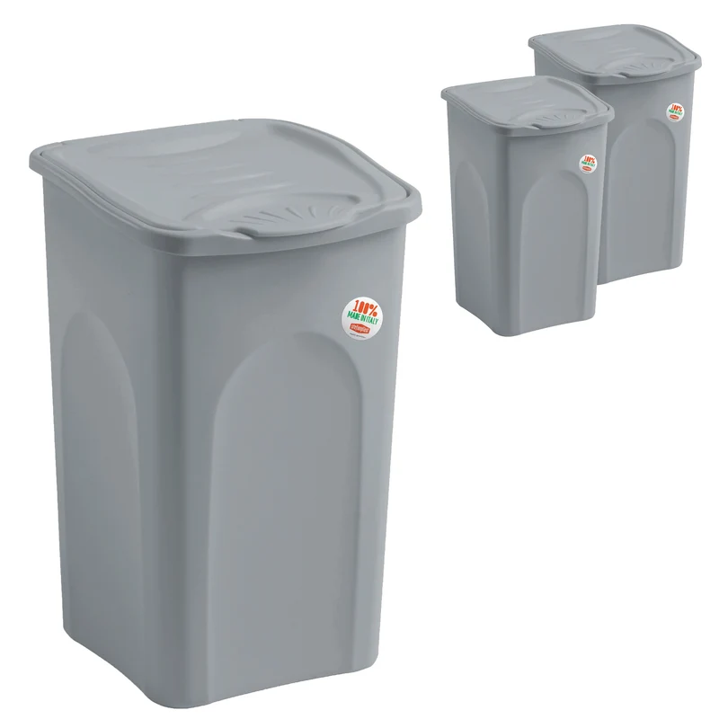 Wäschekorb 50 Liter groß mit Deckel - Wäschesammler ohne Löcher 39x37x55cm Wäschebox Wäschesortierer Haushaltskorb Korb Haushalt Kunststoff Wäschetruhe Wäschetonne Wäschesack