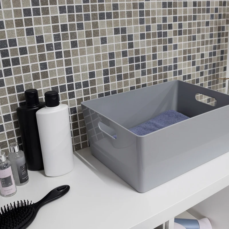 Ordnungsbox - DINA4 - 35x26x15cm - 11.5 Liter - Ordnungskorb - Schubladenorganizer Schublade - Organizerbox Ordnungssystem Kunststoff Aufbewahrung Bad Korb Schrank Schreibtisch