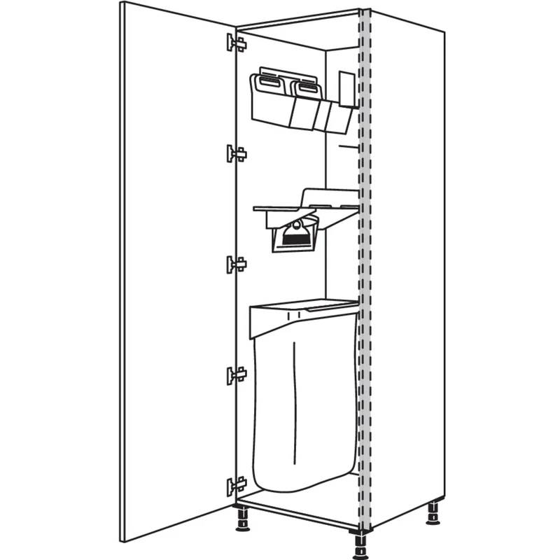 nobilia XL-Hochschrank mit Ordnungssystem Laundry-Area NHSOSF50-2X 50 cm