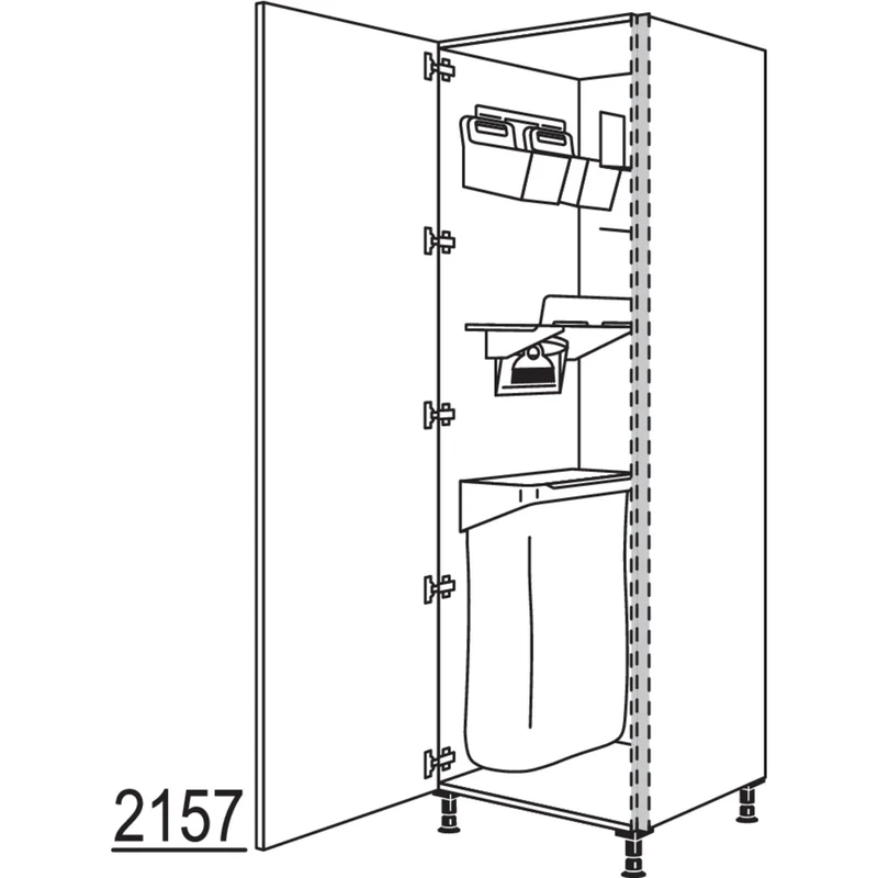 nobilia XL-Hochschrank mit Ordnungssystem Laundry-Area NHSOSF50-2X 50 cm