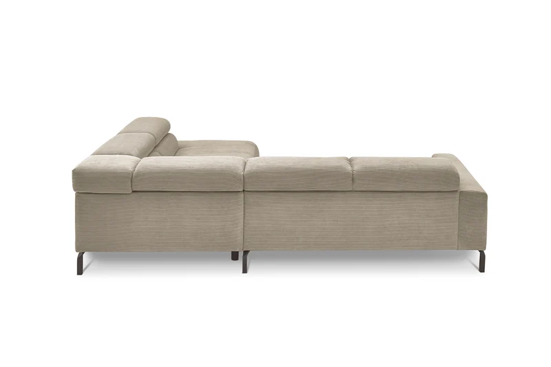 KAWOLA Sofa DELIA Ecksofa Feincord beige