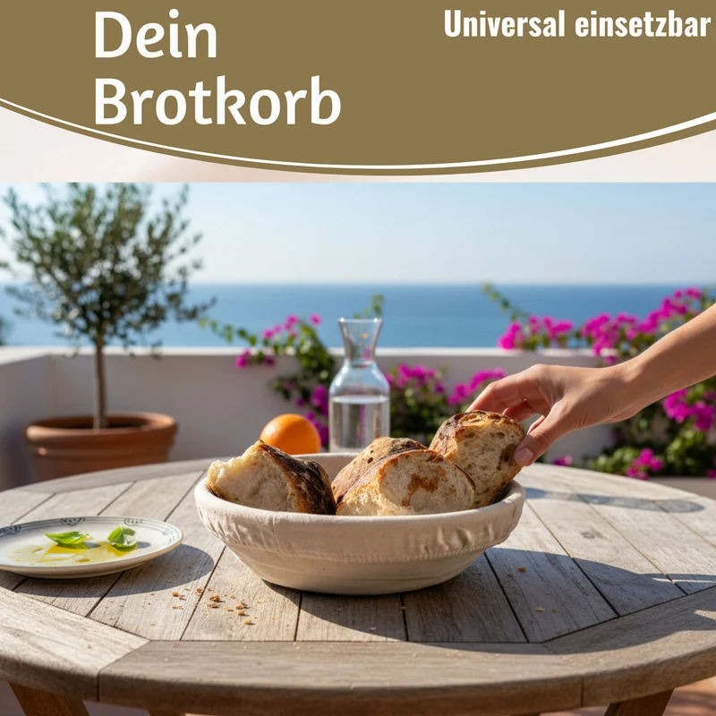 Gärkörbchen Gärkorb Rund 25x8cm Peddigrohr Brotform Leineneinsatz Brotkorb