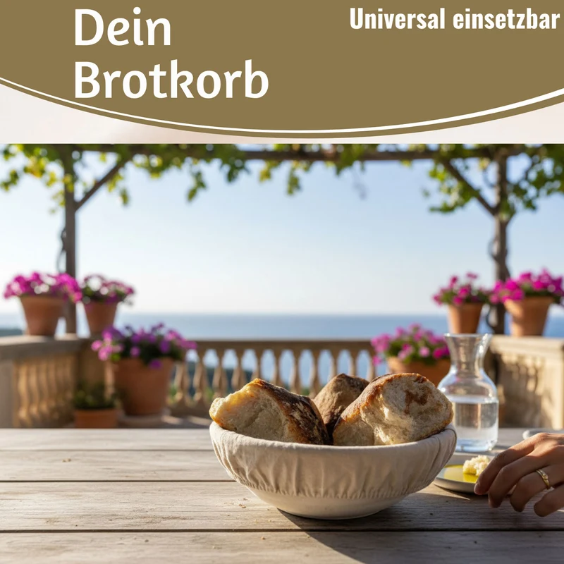 Gärkörbchen Gärkorb Rund 22x8cm Peddigrohr Brotform Leineneinsatz Brotkorb