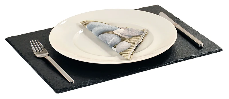 Schieferplatte 30x20cm Servierplatte Schieferteller Tischset Sushi Deko