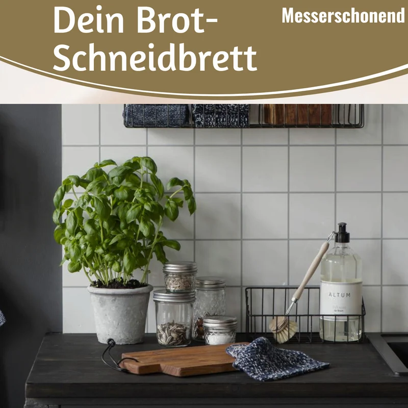 Holz Griffbrett Servierbrett 29cm Akazie Eckig Frühstücksbrett Küchenbrett