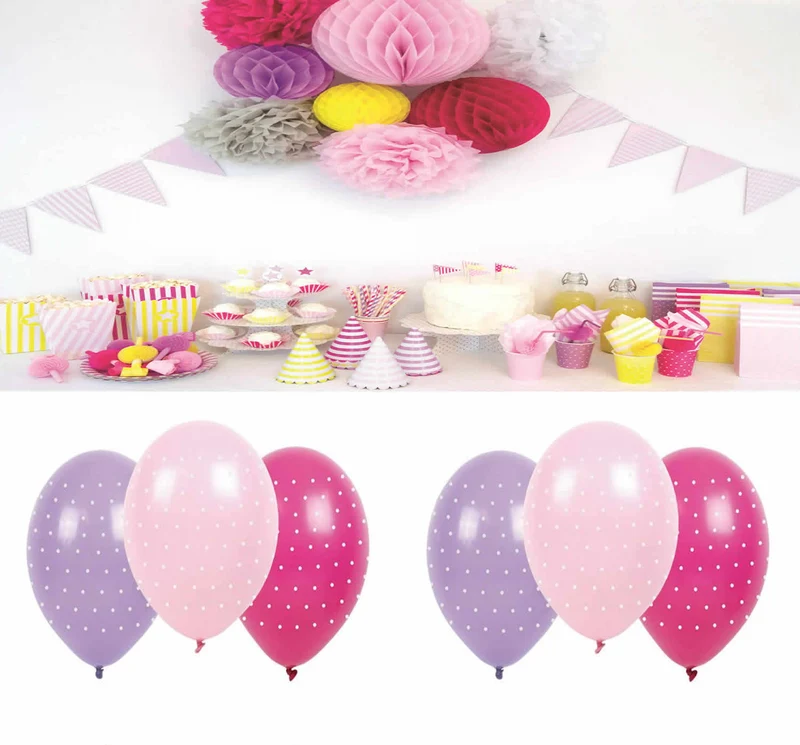 JaBaDaBaDo 6 Luftballon Naturlatex Pink Rosa Lilia Party Geburtstag B2004