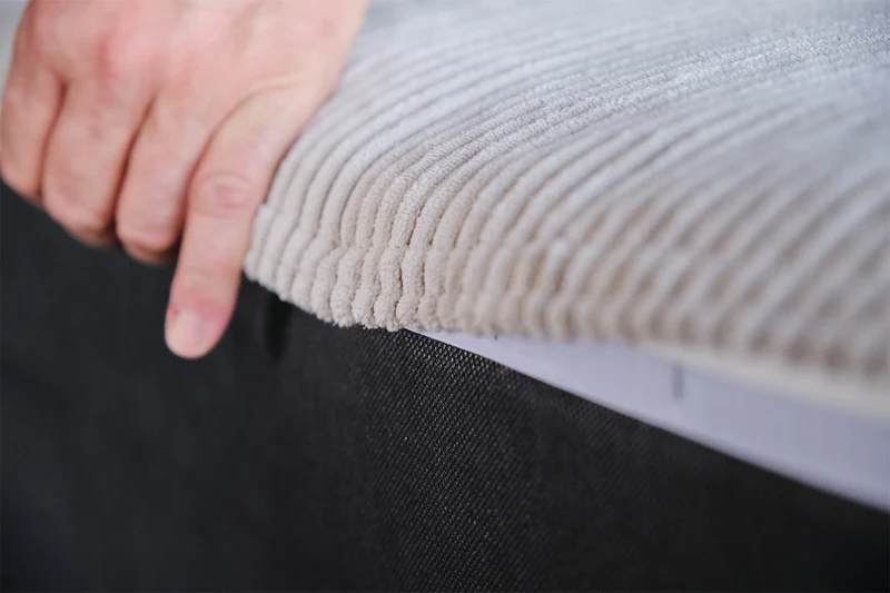 KAWOLA Modulsofa WIOLO SOFT 6 Module 6 Rückenkissen Cord hellgrau