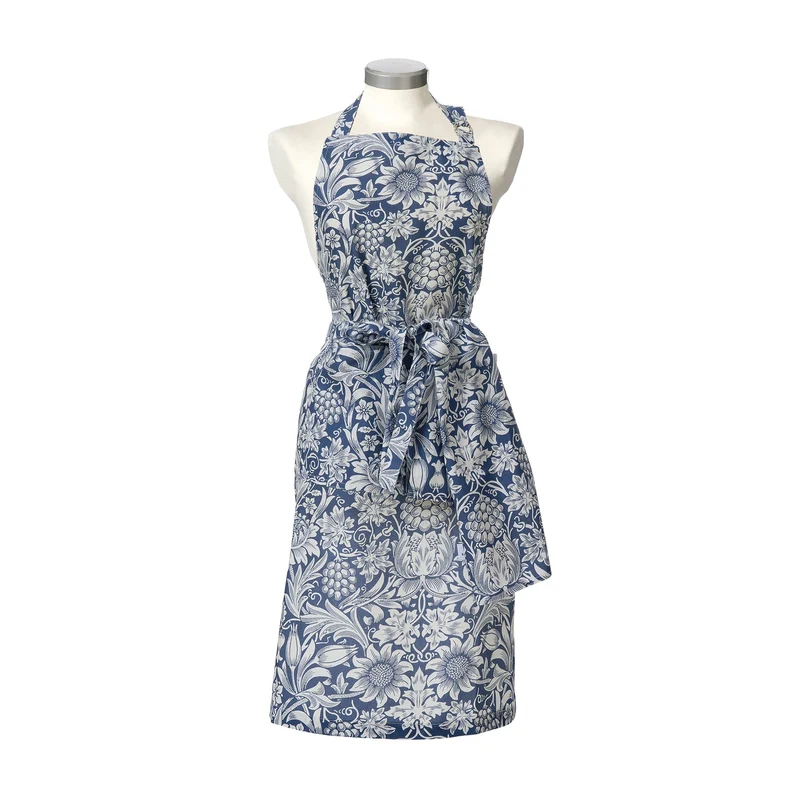 KLIPPAN - Schürze Sunflower dark denim, 100% Baumwolle