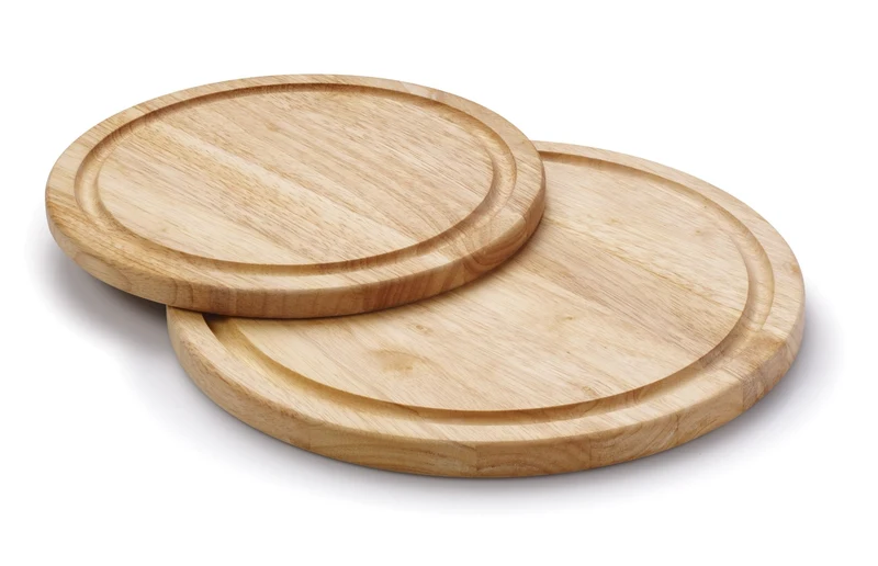 Continenta Schneidebrett 'Steakteller - Gummibaumholz - 30cm