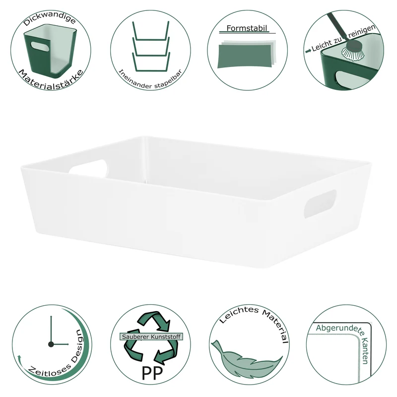 Ordnungsbox - DINA4 - 35x26x8cm - 6 Liter - Ordnungskorb - Schubladenorganizer Organizerbox - Ordnungssystem - Aufbewahrung
