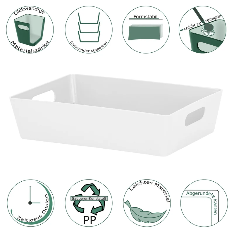 Organizerbox - DINA5 - 25x17x6cm - Ordnungssystem Schubladenorganizer Aufbewahrungskorb