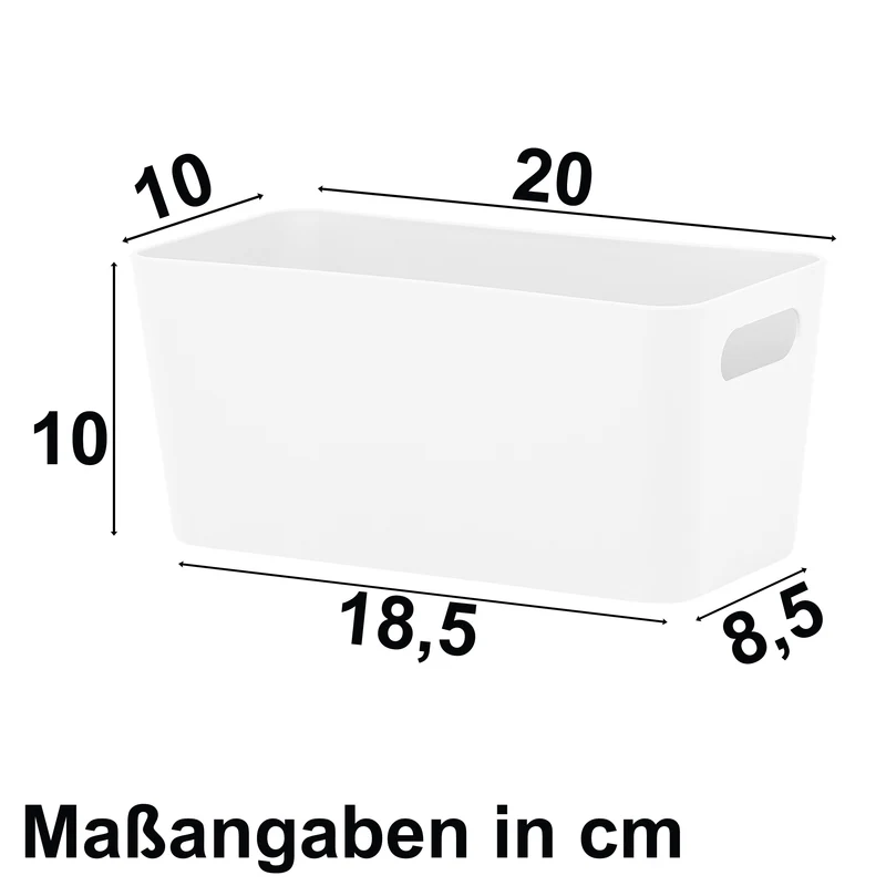 Ordnungsbox - 20x10x10cm - 1,4 Liter - Schubladenorganizer Ordnungskorb Ordnungssystem