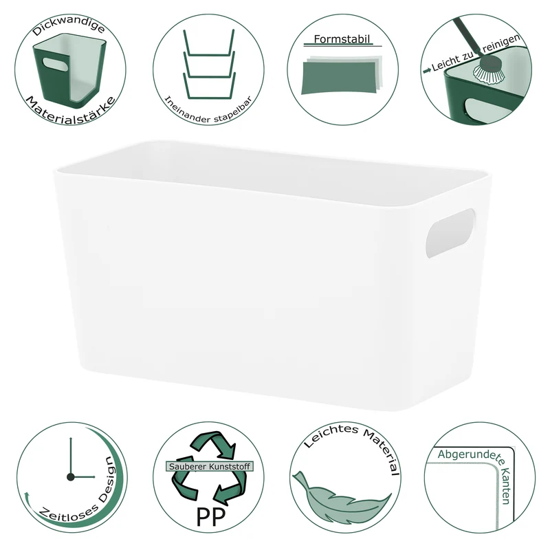 Ordnungsbox - 20x10x10cm - 1,4 Liter - Schubladenorganizer Ordnungskorb Ordnungssystem
