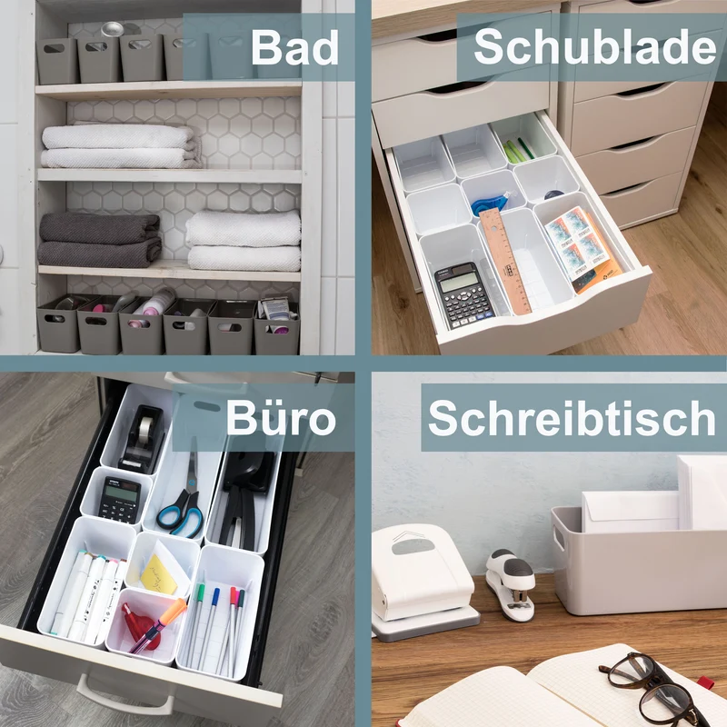 Ordnungsbox - 20x10x10cm - 1,4 Liter - Schubladenorganizer Ordnungskorb Ordnungssystem
