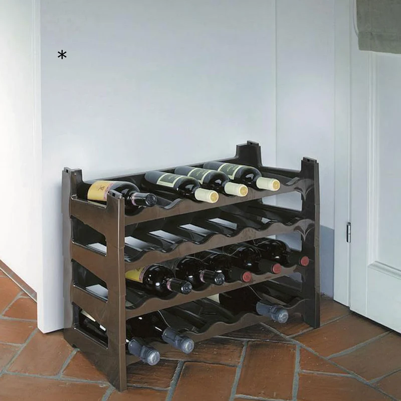 Flaschenregal aus stabilem Kunststoff - Weinregal Flaschenhalter Stapelbar und erweiterbar Flaschenständer - Aufbewahrung Flaschen - stapelbar - Regal Regalsystem Weinflaschen Wasserflaschen Polypropylen
