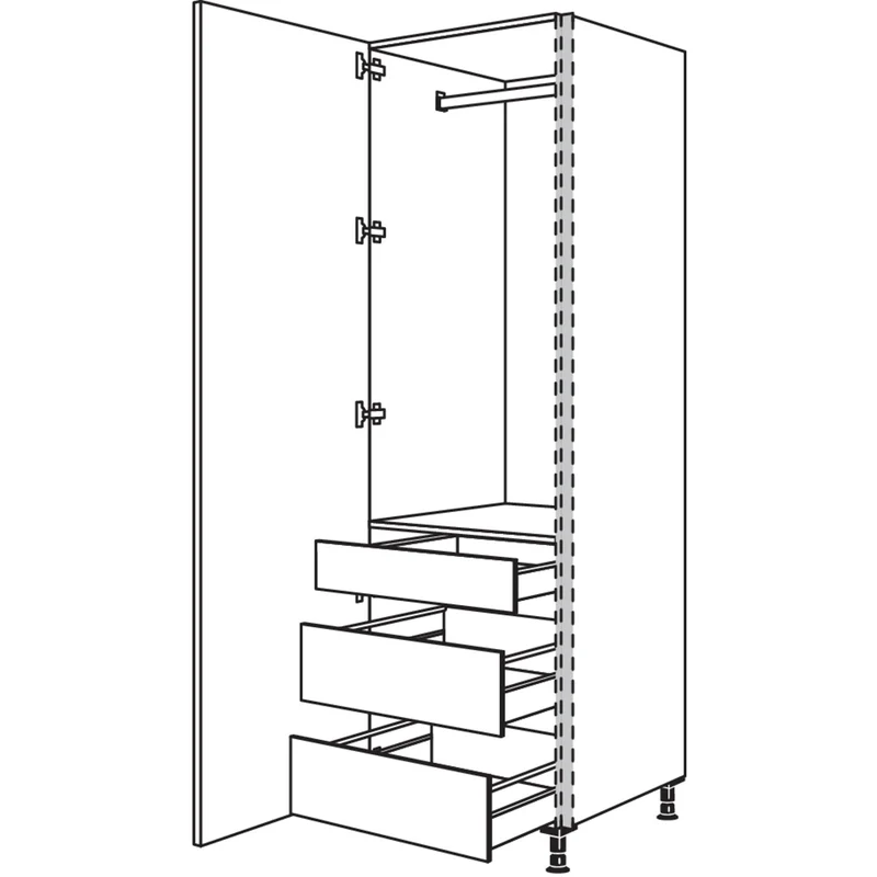 nobilia XL-Garderobenschrank NHSWGIAF40-3X 40 cm