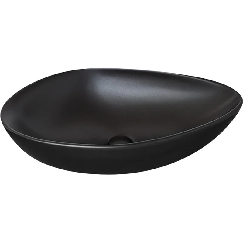 TURKUAZ: Aufbauwaschtisch OLIVE 61, Keramik, Schwarz matt 87747 61,5 cm