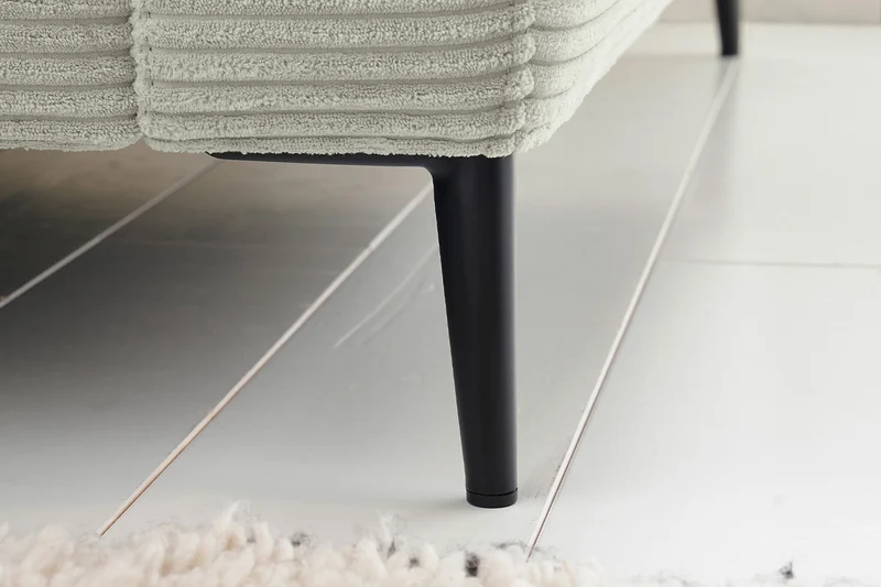 KAWOLA Ecksofa CARA Sofa Cord steingrau