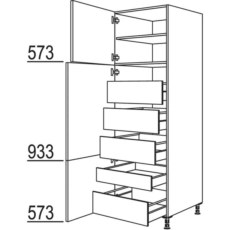 nobilia Hochschrank HI50-2 50 cm