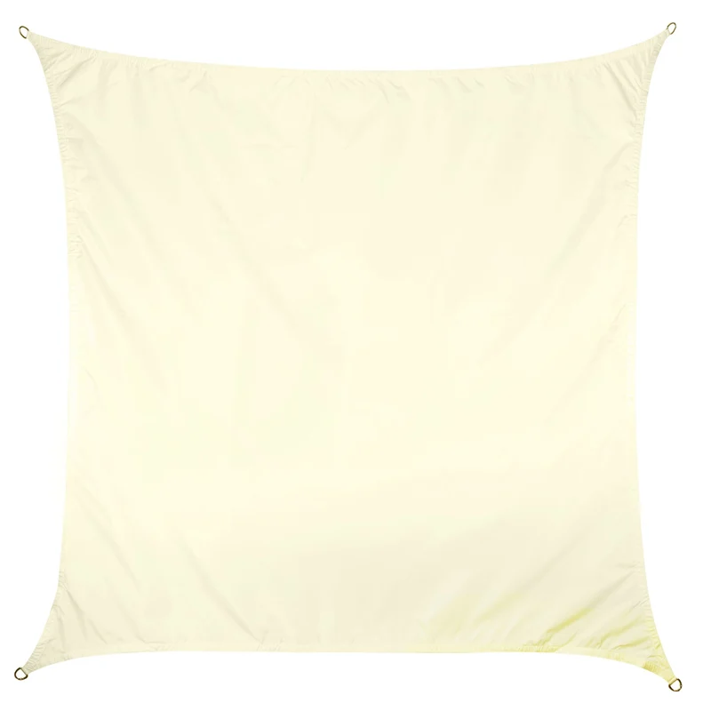 Sonnensegel 3x3 quadratisch - creme - Sonnenschutz wasserabweisend - UV-Schutz Garten Terasse Camping