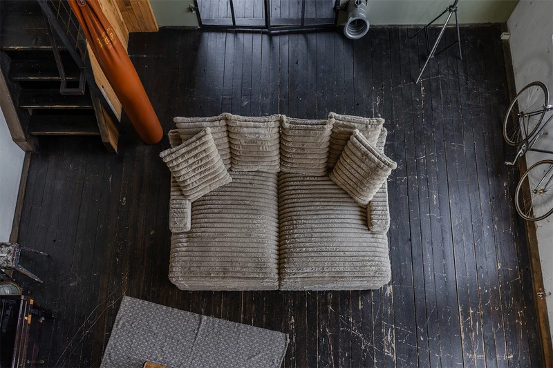 KAWOLA Big Sofa CADY Megacord taupe