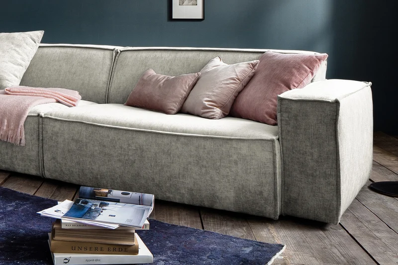 KAWOLA Sofa SAMU Riesensofa Stoff beige