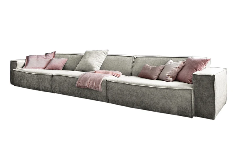 KAWOLA Sofa SAMU Riesensofa Stoff beige