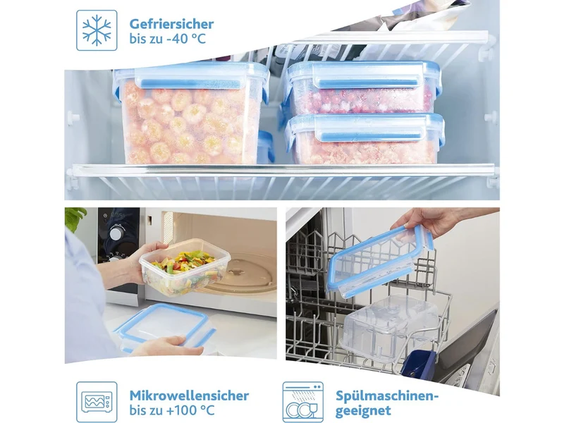 Frischhaltedose Clip & Lock 400ml mit Deckel Lebensmittel Mikrowelle Gefrierbox