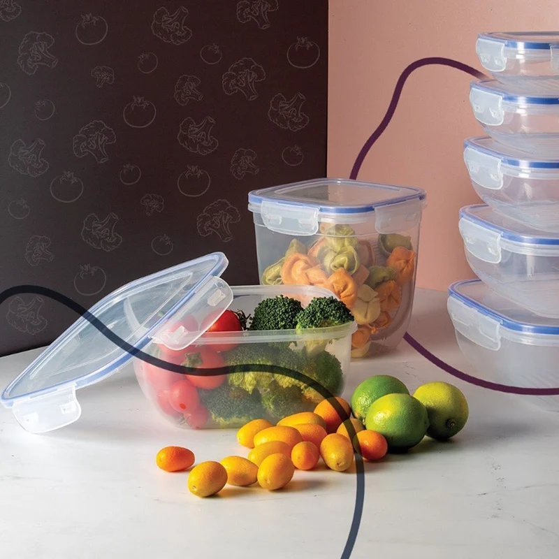Frischhaltedose Clip & Lock 800ml mit Deckel Lebensmittel Mikrowelle Gefrierbox