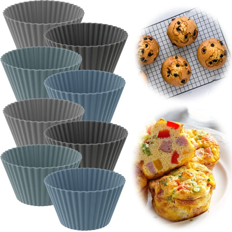 Silikon Muffinförmchen 8 Stück Muffins Cupcake Brownie Backform