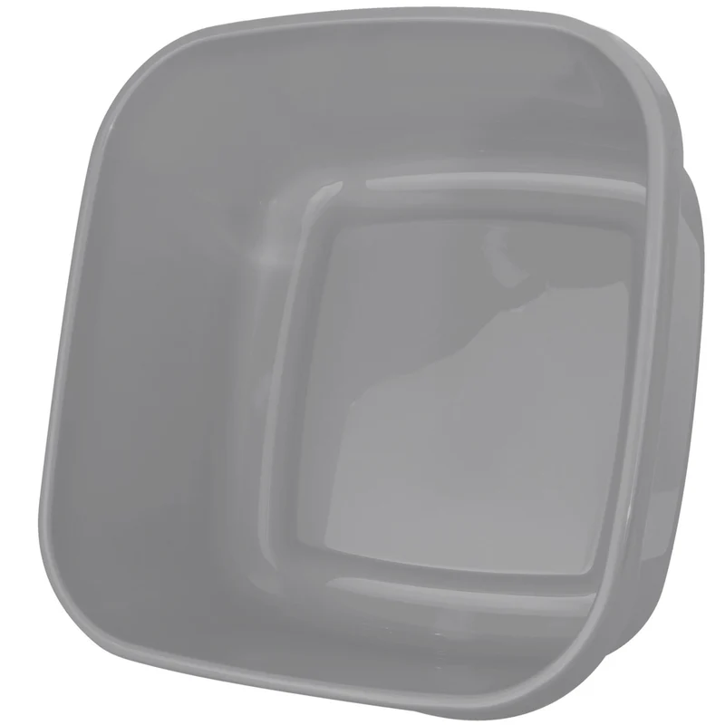 Schüssel 9 Liter - quadratisch- 31x31x14xm - grau - Waschschüssel Spülschüssel Wasserschüssel Lebensmittelecht - Kunststoff Spüle Waschbecken Wanne Box - Camping Abwaschschüssel Plastikschüssel