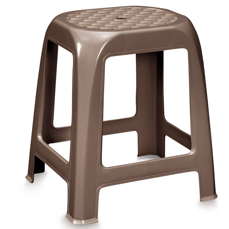 Stapelbare Hocker - Sitzhocker weiß oder braun - Sitzhöhe 46 cm hoch - bis zu 100 kg Duschsitz abwaschbar