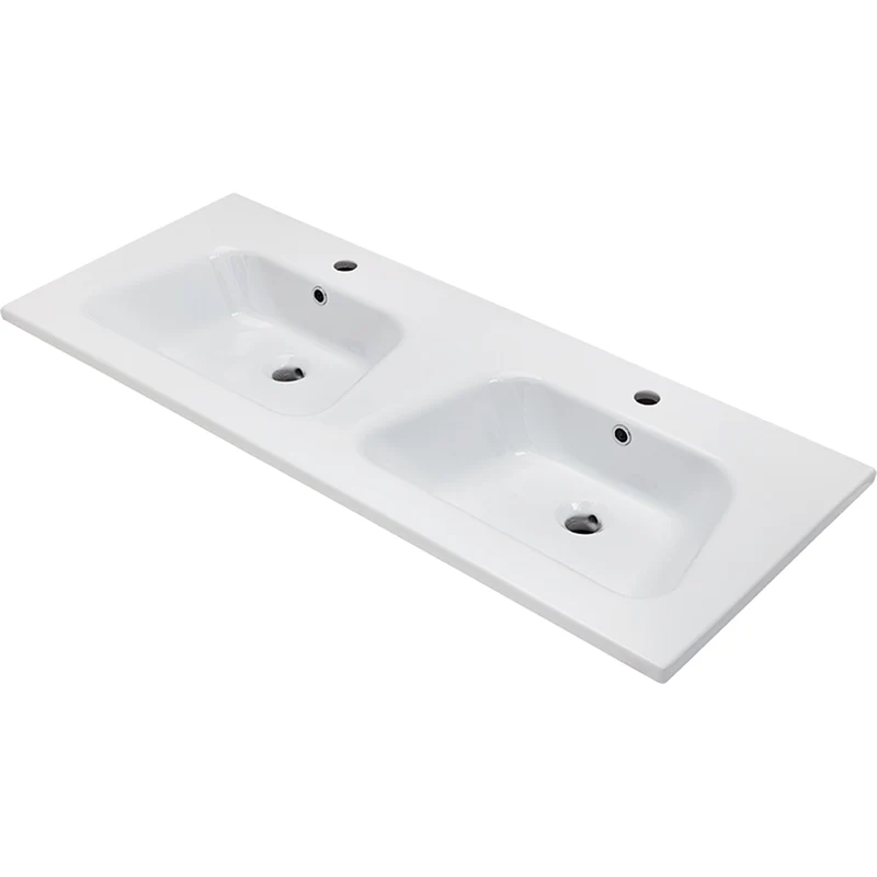 DISEGNO CERAMICA: Möbelwaschtisch LAVABO BLOB 1200 2 V mit 2 Becken, 87739 120,5 cm