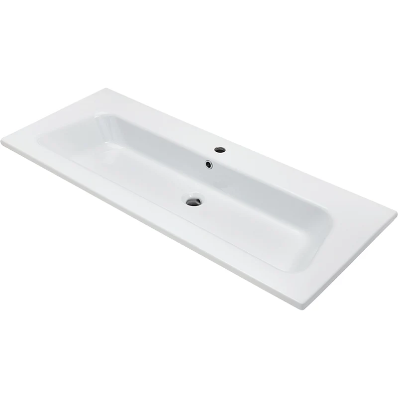 DISEGNO CERAMICA: Möbelwaschtisch LAVABO BLOB 1200, Keramik, Weiß Hochglanz 87738 120,5 cm