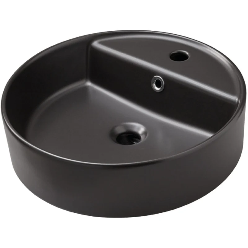 TURKUAZ: Aufbauwaschtisch OVO 45, Keramik, Schwarz matt 87734 45 cm