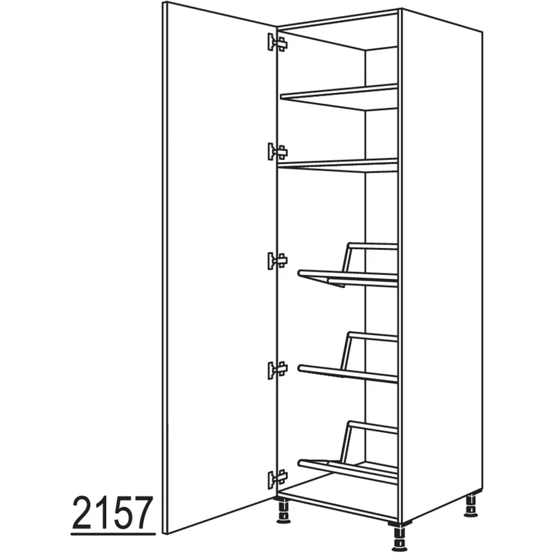 nobilia Hochschrank für Getränkekisten HGTKF60-3 60 cm