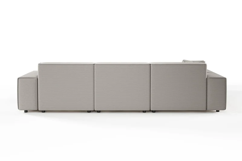 KAWOLA Sofa RANI Ecksofa Cord steingrau