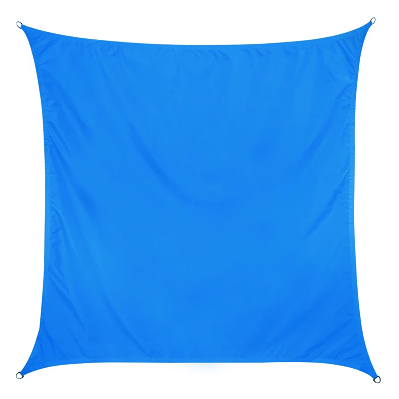 Sonnensegel 2x2 quadratisch - blau - Sonnenschutz wasserabweisend - UV-Schutz Garten Terasse Camping