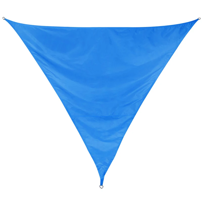 Sonnensegel 3 m dreieckig - blau - Sonnenschutz wasserabweisend - UV-Schutz Garten Terasse Camping