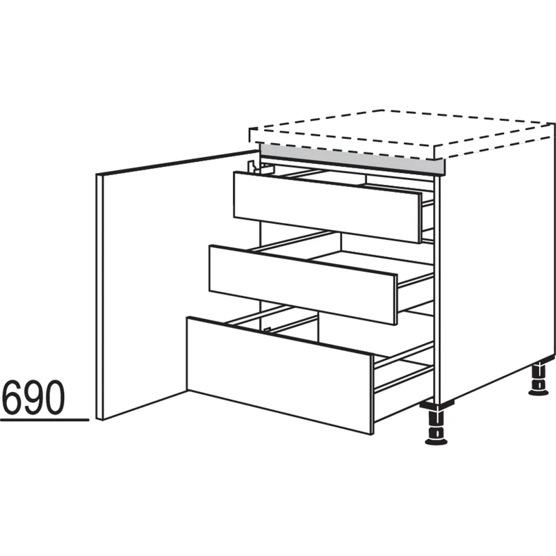 nobilia Unterschrank NU2IA45 45 cm
