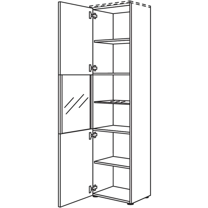 nobilia Vitrine in Echtholz-Furnier HVEF45-202 45 cm