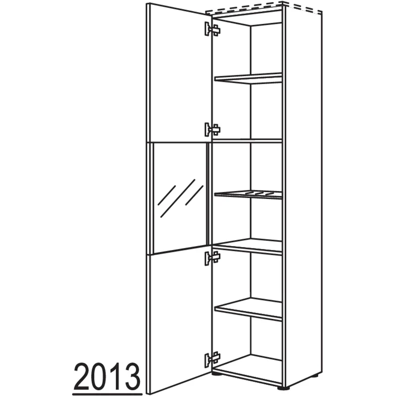 nobilia Vitrine in Echtholz-Furnier HVEF45-202 45 cm