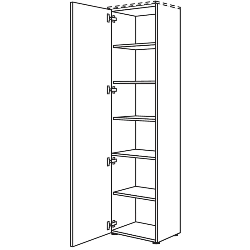 nobilia Hochschrank in Echtholz- Furnier HEF45-202 45 cm