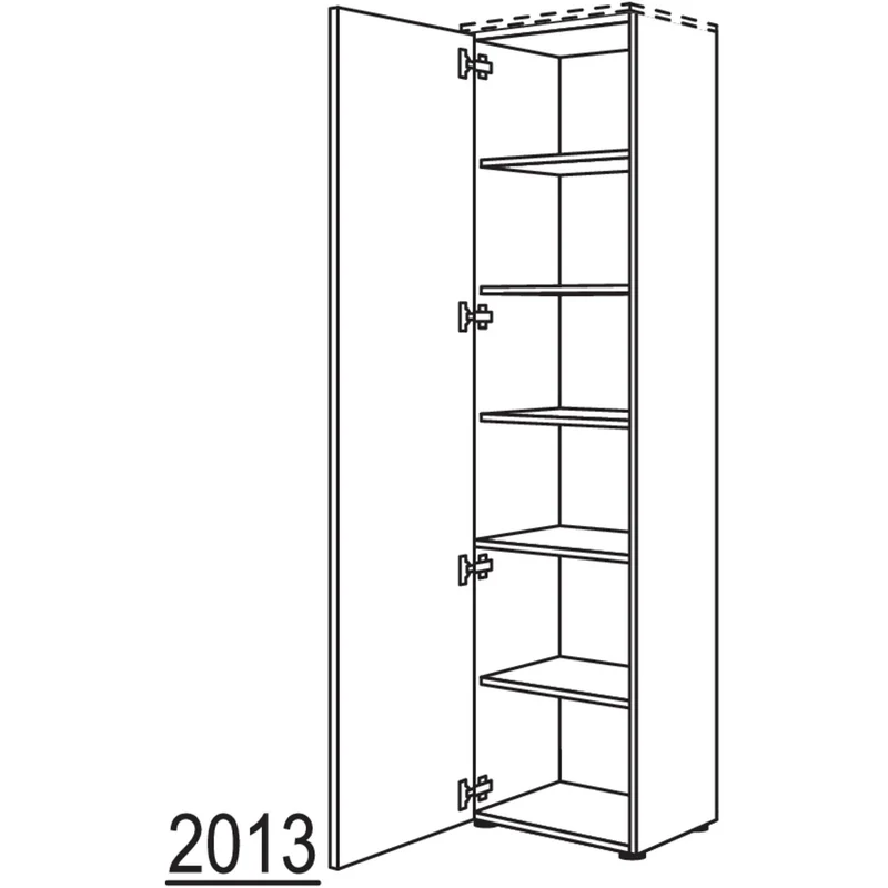 nobilia Hochschrank in Echtholz- Furnier HEF45-202 45 cm