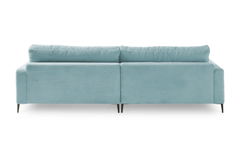KAWOLA Ecksofa CARA Sofa Cord hellblau