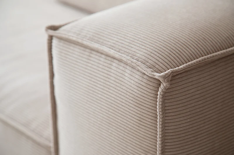 KAWOLA Sofa CARMO 3-Sitzer Feincord beige