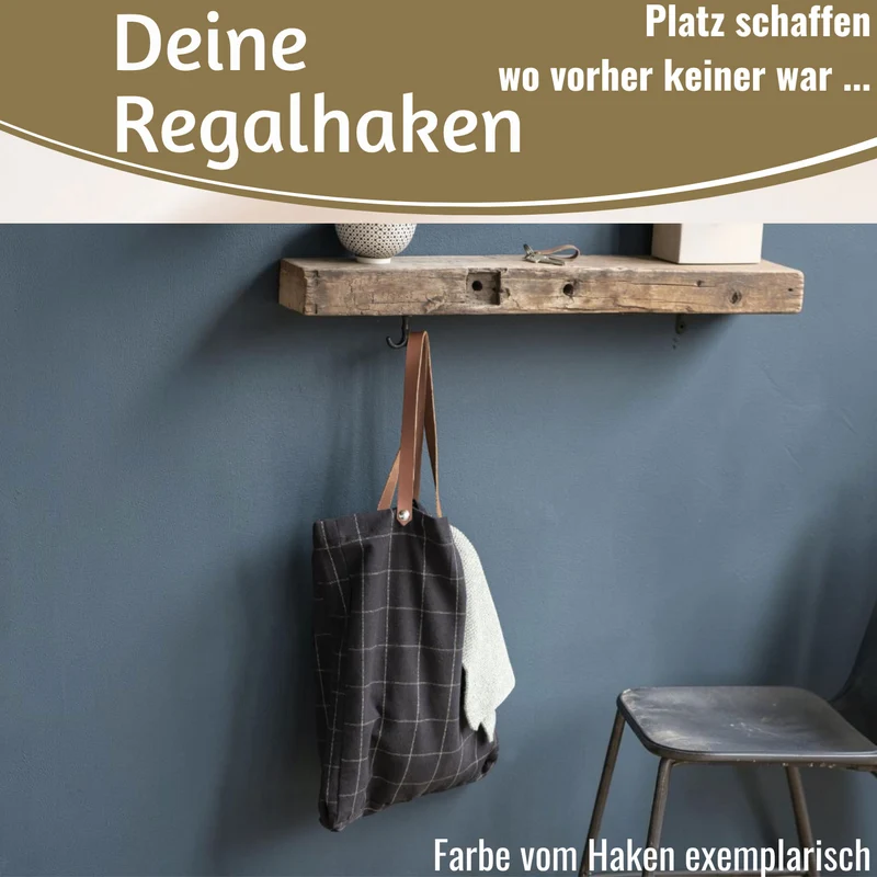 IB Laursen Doppel Regalhaken Messing Vintage Schrankhaken Kleiderhaken Deckenhaken