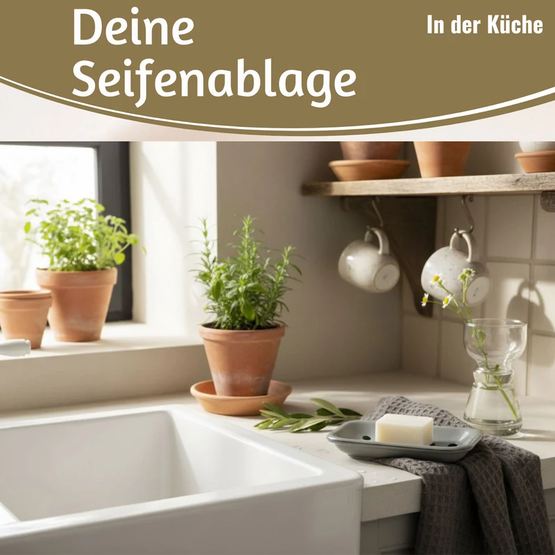 IB Laursen Emaille Seifenschale 2-tlg Grau 15cm mit Ablauf Altum Seifenablage