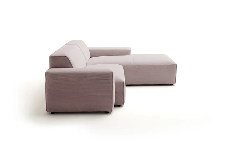 KAWOLA Sofa RANI Ecksofa Feincord rosa