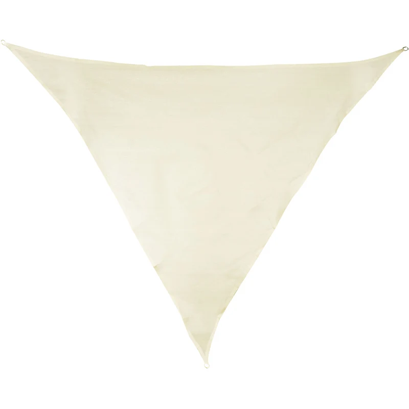 Sonnensegel 3,6 m dreieckig - creme - Sonnenschutz atmungsaktiv - UV-Schutz Garten Terasse Camping